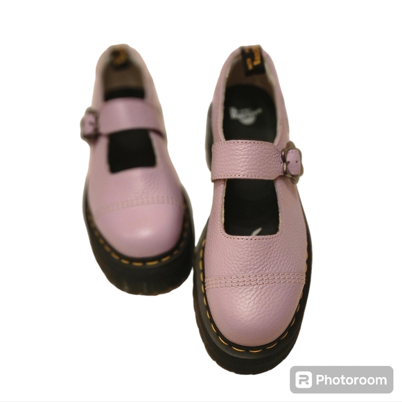 Dr Martens Purple Addina Flower Oxford Plataform Size 10 Purple NWOB - Picture 7 of 14